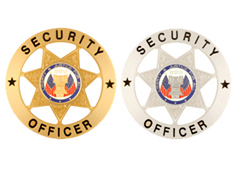 7-POINT STAR CIRCLE SECURITY OFFICER BADGES