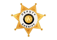 7 PT STAR DEPUTY SHERIFF BADGE TWO TONE