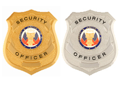 BASIC SHIELD SECURITY OFFICER BADGES