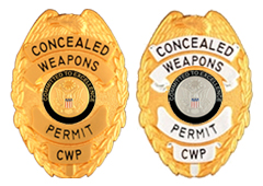 CONCEALED WEAPONS PERMIT BADGES
