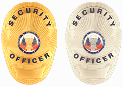 OVAL SHIELD SECURITY OFFICER BADGES