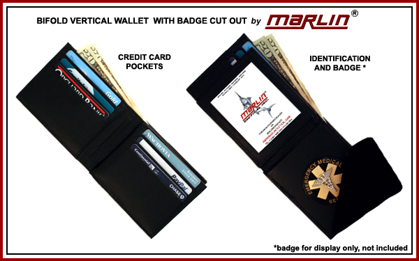 Bifold Badge Wallet Vertical