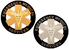 BLACK CIRCLE EMS BADGES